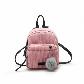 Women Multi-Functional Corduroy Mini Backpack