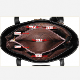 Women Pure Color Venonat Decorational Handbag Shoulder Bag Crossbody Bags