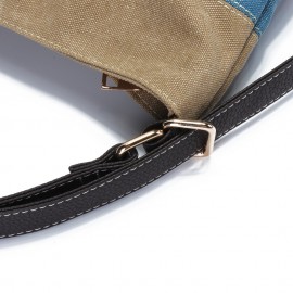 Brenice National Shoulder Bags Multifunction Canvas Striped Backpack