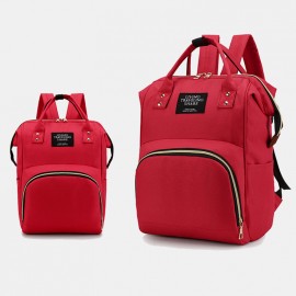 Women Canvas Casual Mummy And Kids  Patchwork Backpack