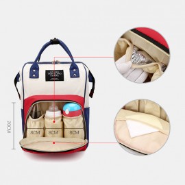 Women Canvas Casual Mummy And Kids  Patchwork Backpack