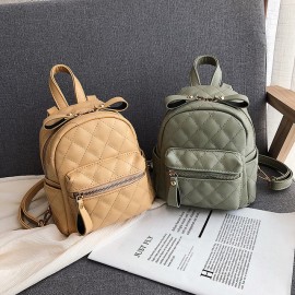 Women Casual  Rhombic  Small Backpack Student Bag
