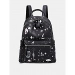 Women Large-capacity Starry Sky Pattern Shoulder Bag Backpack