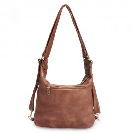Women Solid Casual Multi-functional Shoulder Bag Backpack
