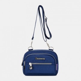 Women Solid Waterproof Multifunction Crossbody Bag