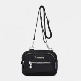 Women Solid Waterproof Multifunction Crossbody Bag