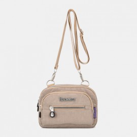 Women Solid Waterproof Multifunction Crossbody Bag