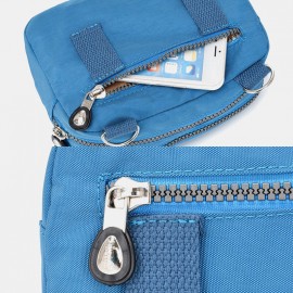 Women Solid Waterproof Multifunction Crossbody Bag