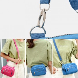 Women Solid Waterproof Multifunction Crossbody Bag