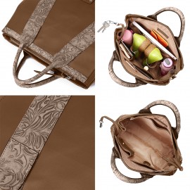 QUEENIE Women Casual Embossed Handbag Shopping Shoulder Bag