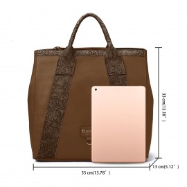 QUEENIE Women Casual Embossed Handbag Shopping Shoulder Bag