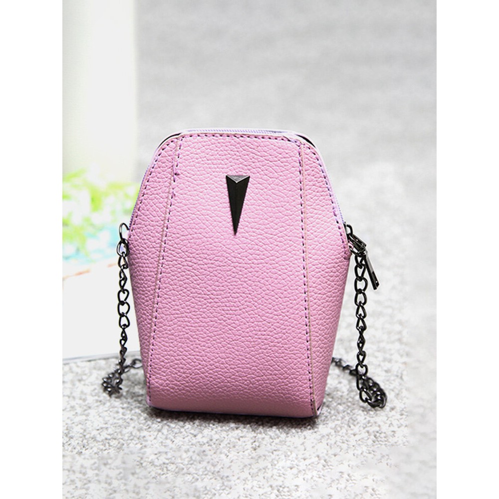 Woman PU Crocodile pattern chain bag Phone Bag Clutch Bag Crossbody Bag
