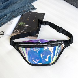 Women Clear Transparent Waist Pack PVC Fanny Pack Belt Bum Bags