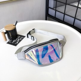 Women Clear Transparent Waist Pack PVC Fanny Pack Belt Bum Bags