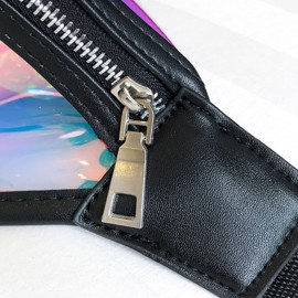 Women Clear Transparent Waist Pack PVC Fanny Pack Belt Bum Bags