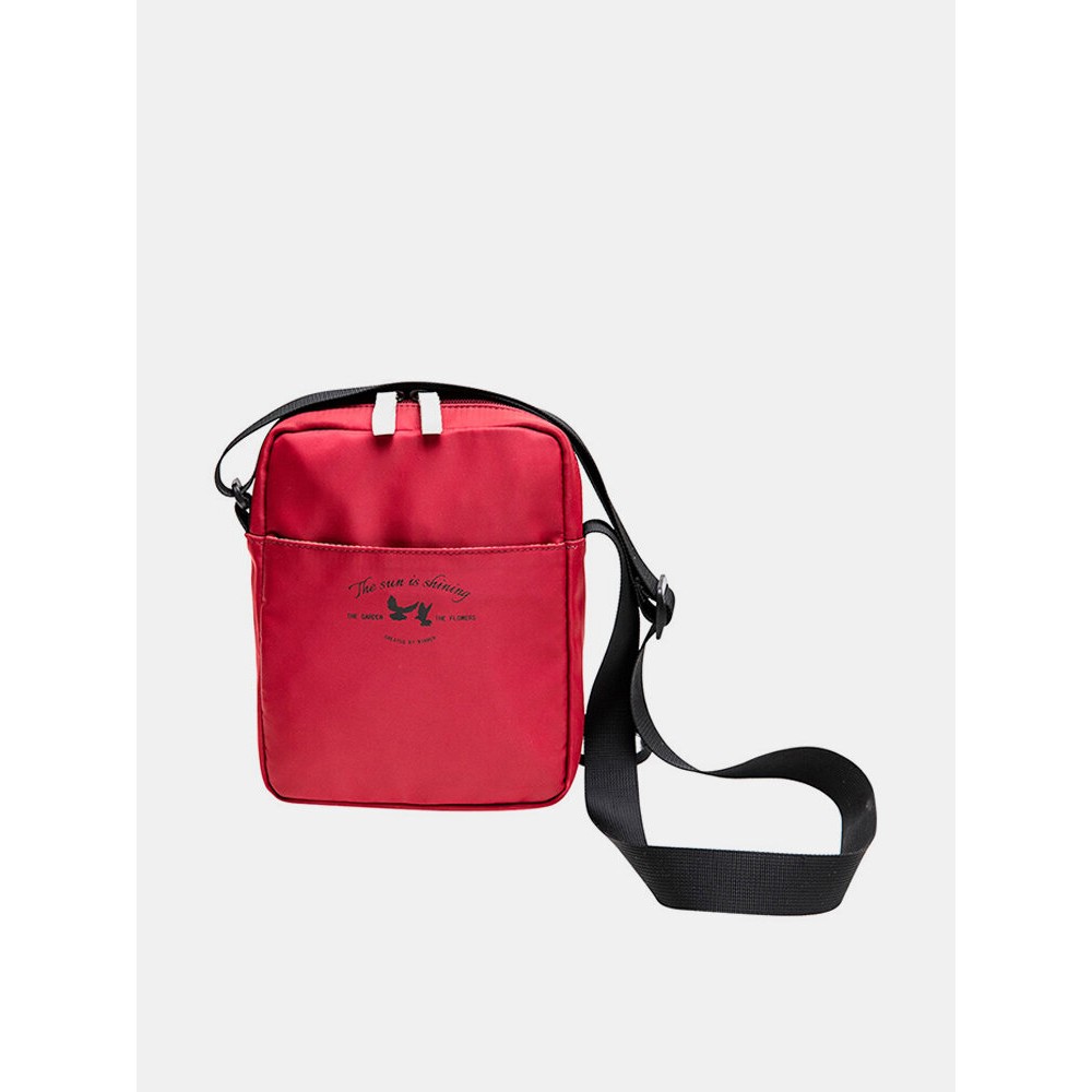 Nylon Multi-function Travel Crossbody Bag Solid Lightweight Shoulder Bag For Women