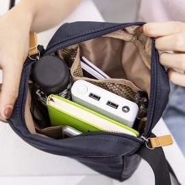 Nylon Multi-function Travel Crossbody Bag Solid Lightweight Shoulder Bag For Women