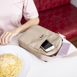 Nylon Multi-function Travel Crossbody Bag Solid Lightweight Shoulder Bag For Women