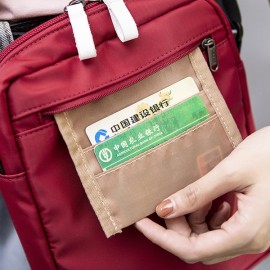 Nylon Multi-function Travel Crossbody Bag Solid Lightweight Shoulder Bag For Women