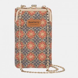 Women 6 Card Slots Chain Bag Phone Bag Cork Bag