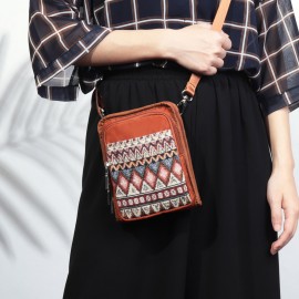 Brenice National Multi-pocket Bohemia Card Holder Mini Crossbody Bags