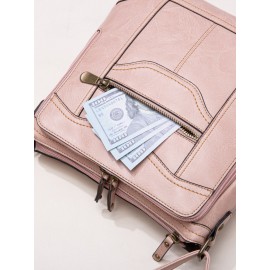 Mandy Women Multifunction Bag Solid Casual Crossbody Bag