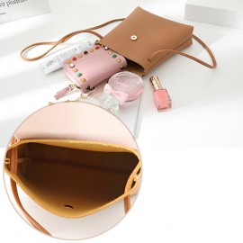 Star Decorational Flap Faux Leather Shoulder Bags Crossbody Bag Phone Bag For Women