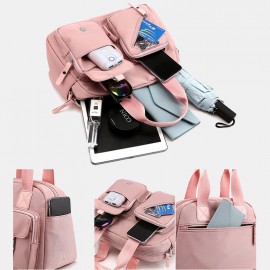 Women Nylon Water Resistant Multi-slot Crossbody Bags