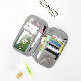 Women Men Nylon Casual Travel Passport Storage Bag Clutch Wallet Purse