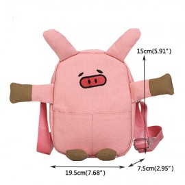 Cute Pig Cartoon Shape Canvas Bag Crossbody Bag For Women Girls