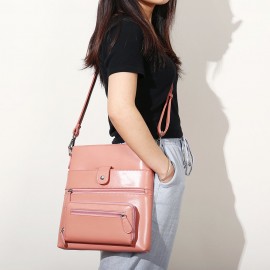 Women Anti-theft Solid 2 Picese Multifunction Crossbody Bag