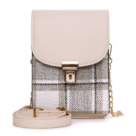 Women Multi-function Grid Pattern Shoulder Bags Crossbody Phone Bags